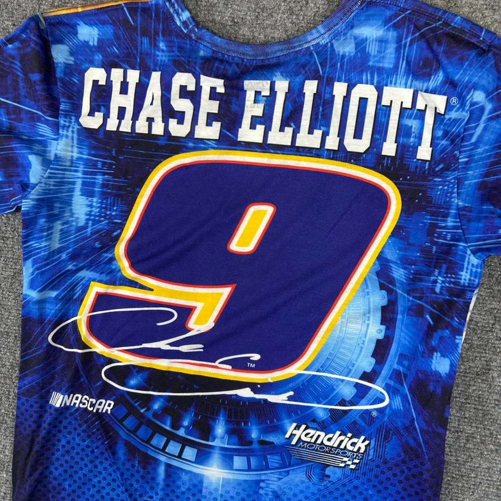 Chase Elliott NASCAR Hendrick Motorsports NAPA #9 All Over Print Shirt Boys L
